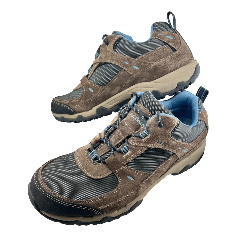 L.L Bean Hiking Trail Shoes Mens 12 Brown Blue Tek 2.5 Waterproof 299637 Outdoor